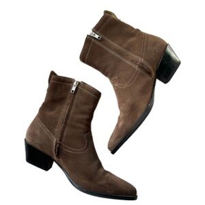 Vagabond Suede Cowboy Boots - 2” heels, great condition